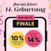 Nur heute 10% Rabatt im Shop und 14% Rabatt in der App auf &uuml;ber 19.400 Beauty-Favoriten bei Flaconi