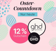 Nur heute 12% Rabatt auf alles von ghd bei Flaconi