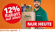 Nur heute 12% Rabatt auf fast alles im myTime Lebensmittel Lieferservice