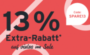 Nur heute 13% Extra-Rabatt auf alle bereits reduzierte Sale-Artikel bei Tchibo