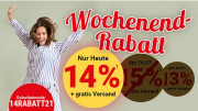 Nur heute 14% Rabatt auf fast alles + kostenloser Versand bei Weltbild