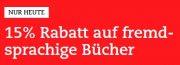 Nur heute 15% auf fremdsprachige B&uuml;cher bei Thalia