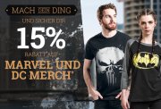 Nur heute -15% auf Marvel & DC Merch bei EMP