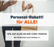 Nur heute 15 Euro Rabatt auf ALLES inkl. bereits reduzierter Sale Artikel im Jeans Direct Shop