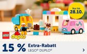 Nur heute 15% Extra-Rabatt auf LEGO DUPLO im MyToys Shop