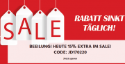 Nur heute 15% Extra-Rabatt On Top auf den gesamten Sale im Jeans Direct Shop
