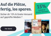 Nur heute 15% Rabatt auf alle Filme, Videospiele, B&uuml;cher und Musik + gratis Versand bei reBuy