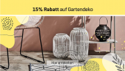 Nur heute 15% Rabatt auf alle Gartendekos bei Yomonda