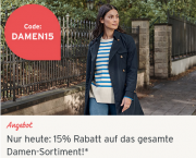 Nur heute 15% Rabatt auf das gesamte Damensortiment bei Tchibo