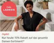 Nur heute 15% Rabatt auf das gesamte Damensortiment bei Tchibo