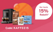 Nur heute 15% Rabatt auf das gesamte Kaffee Sortiment bei Tchibo