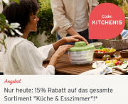 Nur heute 15% Rabatt auf das gesamte K&uuml;che & Esszimmer Sortiment bei Tchibo