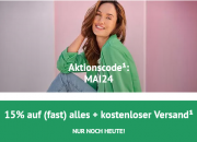Nur heute 15% Rabatt auf das komplette Sortiment + kostenloser Versand bei NKD