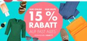 Nur heute 15% Rabatt auf fast alles im Karstadt Shop