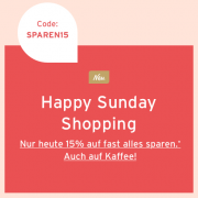 Nur heute 15% Rabatt auf fast alles inklusive Kaffee und Kaffeemaschinen bei Tchibo