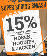 Nur heute 15% Rabatt auf Hosen, Hoodies und Jacken im EMP Shop