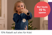 Nur heute 15% Rabatt auf Kleidung, M&ouml;bel & Spielzeug f&uuml;r Kinder und Babys bei Tchibo