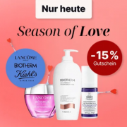 Nur heute 15% Rabatt auf Pflege von LANC&Ocirc;ME, Kiehl's und BIOTHERM bei Flaconi