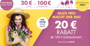 Nur heute 20 Euro Rabatt ab 100 Euro Einkaufswert im Galeria Kaufhof und Karstadt Shop