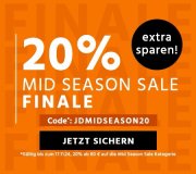 Nur heute 20% Extra-Rabatt auf alle bereits reduzierte Artikel im Mid Season Sale bei Jeans Direct