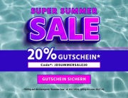 Nur heute 20% Extra-Rabatt auf alle bereits reduzierte Artikel im Super Summer Sale bei Jeans Direct