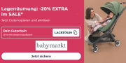 Nur heute 20% Extra-Rabatt auf alle bereits reduzierte Sale-Artikel im Babymarkt