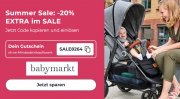 Nur heute 20% Extra-Rabatt auf alle bereits reduzierte Sale-Artikel im Babymarkt