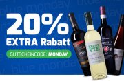 Nur heute 20% Extra-Rabatt auf bereits reduzierte Weine im Weinvorteil Shop