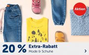 Nur heute 20% Extra-Rabatt auf die komplette Kindermode bei MyToys