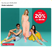 Nur heute 20% Extra-Rabatt auf Mode f&uuml;r Damen, Herren und Kinder bei Otto