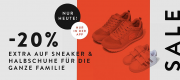 Nur heute 20% Extra-Rabatt bereits reduzierte Sneaker und Halbschuhe in der Mirapodo App