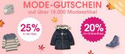 Nur heute 20% online oder 25% in der App auf &uuml;ber 18.000 Kindermode-Artikel im Babymarkt Shop