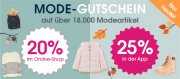 Nur heute 20% online oder 25% in der App auf &uuml;ber 18.000 Kindermode-Artikel im Babymarkt Shop