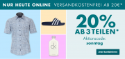 Nur heute 20% Rabatt ab 3 Artikel + kostenloser Versand im Galeria Karstadt Kaufhof Shop