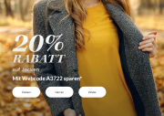 Nur heute 20% Rabatt auf alle Jacken und M&auml;ntel f&uuml;r Damen, Herren und Kinder bei Adler