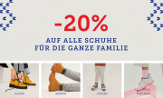 Nur heute 20% Rabatt auf alle Schuhe f&uuml;r Damen, Herren und Kinder bei Mirapodo