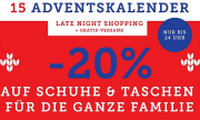 Nur heute 20% Rabatt auf alle Schuhe und Taschen f&uuml;r Damen, Herren und Kinder bei Mirapodo