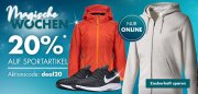 Nur heute 20% Rabatt auf alle Sportartikel im Galeria Karstadt Kaufhof Shop