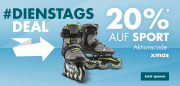Nur heute 20% Rabatt auf das gesamte Sportsortiment im Galeria Karstadt Kaufhof Shop