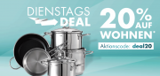 Nur heute 20% Rabatt auf das Wohnen Sortiment im Galeria Karstadt Kaufhof Shop