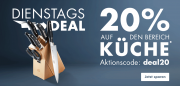 Nur heute 20% Rabatt auf den Bereich K&uuml;che im Galeria Karstadt Kaufhof Shop