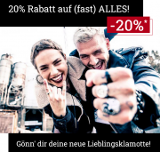 Nur heute 20% Rabatt auf fast alles bei EMP