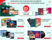 Nur heute 20% Rabatt auf fast alles inkl. bereits reduzierte Artikel bei Hugendubel