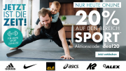 Nur heute 20% Rabatt auf Sportbekleidung und Sportausr&uuml;stung im Galeria Karstadt Kaufhof Shop