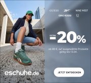 Nur heute 20% Rabatt auf &uuml;ber 21.600 ausgew&auml;hlte Schuhe und Taschen bei eSchuhe