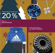 Nur heute 20% Rabatt auf Uhren & Schmuck, Fitnessbekleidung, Backartikel und mehr bei Galeria