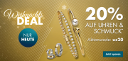 Nur heute 20% Rabatt auf Uhren und Schmuck im Galeria Karstadt Kaufhof Shop