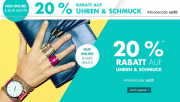 Nur heute 20% Rabatt auf Uhren und Schmuck im Karstadt Shop