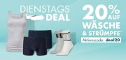 Nur heute 20% Rabatt auf W&auml;sche und Str&uuml;mpfe im Galeria Karstadt Kaufhof Shop
