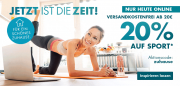 Nur heute 20% Rabatt das Wohnen und Sport Sortiment im Galeria Karstadt Kaufhof Shop